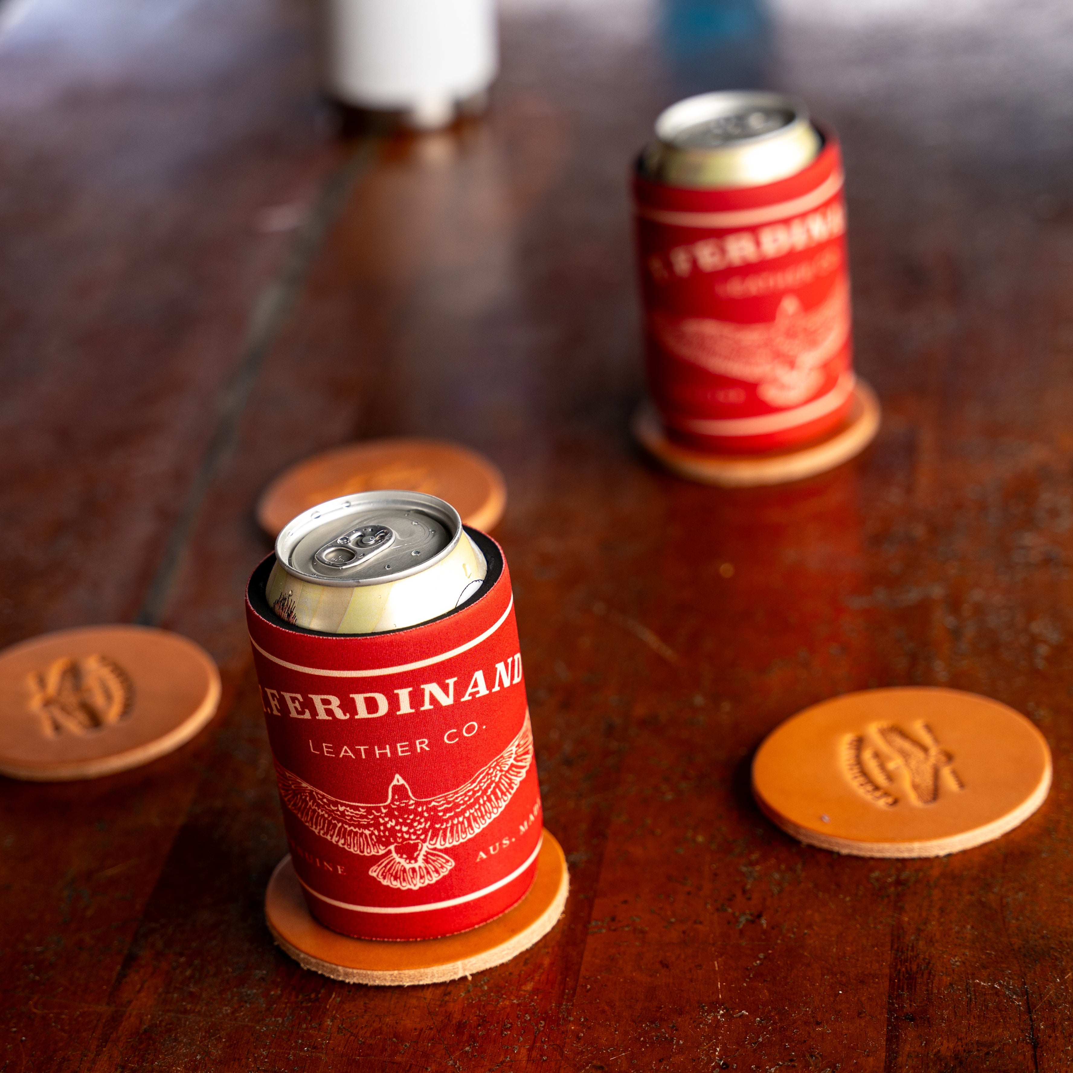 Leather Coasters SET OF 6