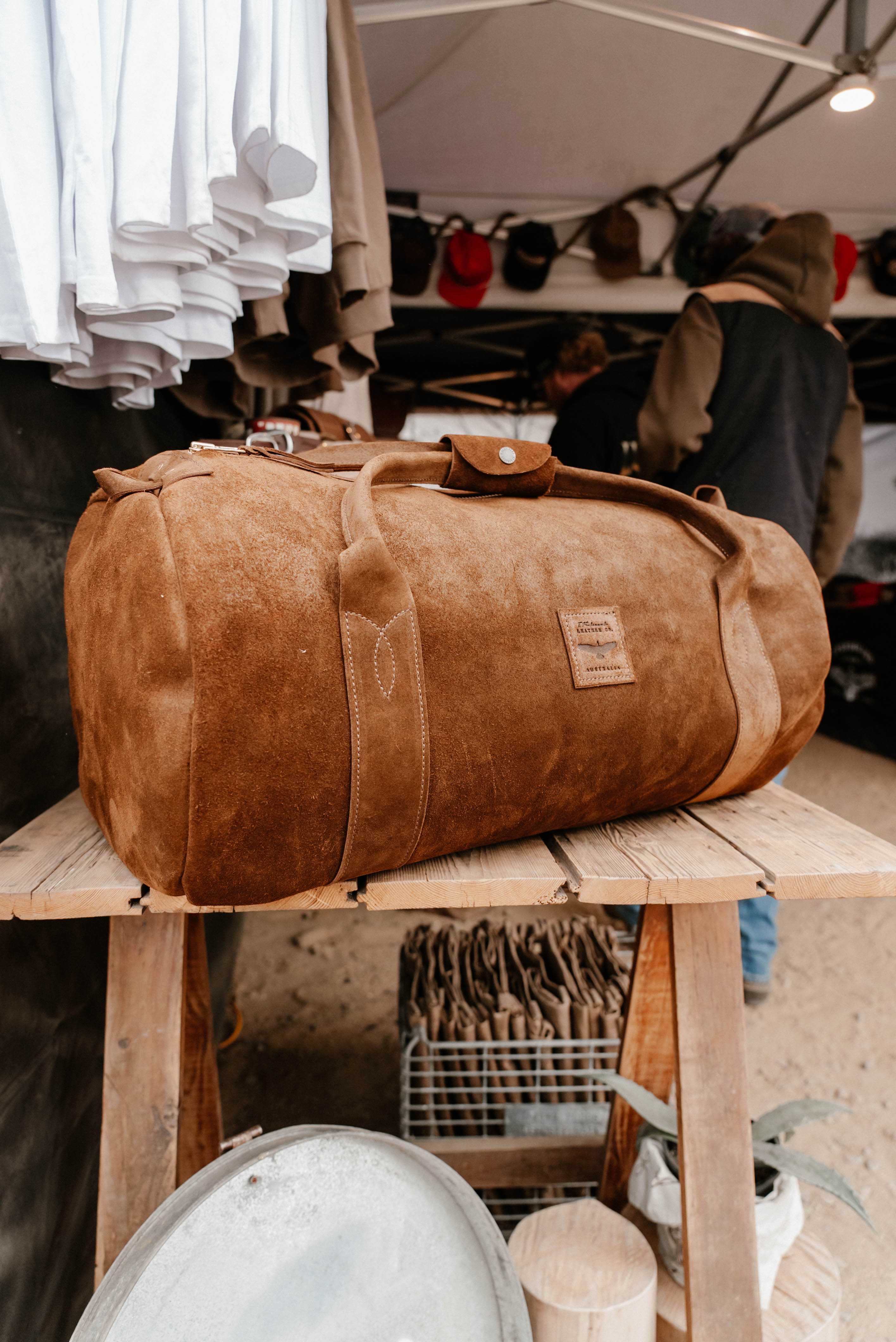 Brumby Leather Bag in Rough-out