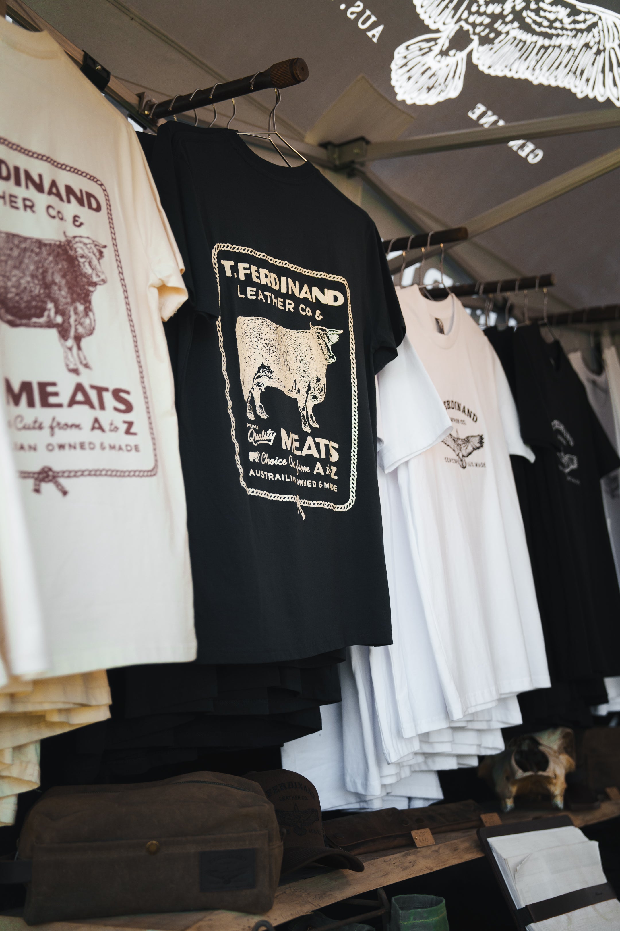 Trev Butcher T-shirt in Cream