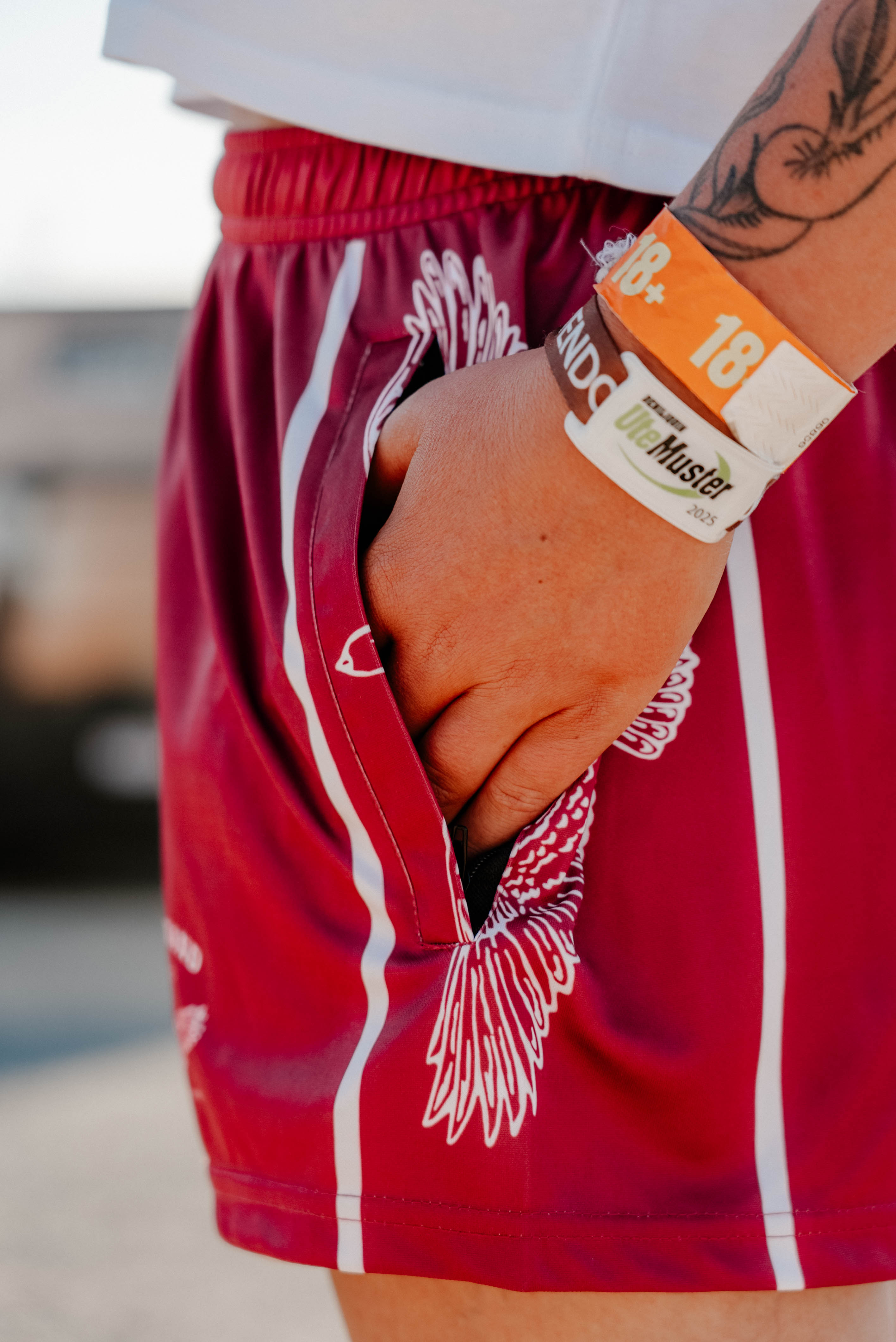 TF Rugby Shorts in Burgundy
