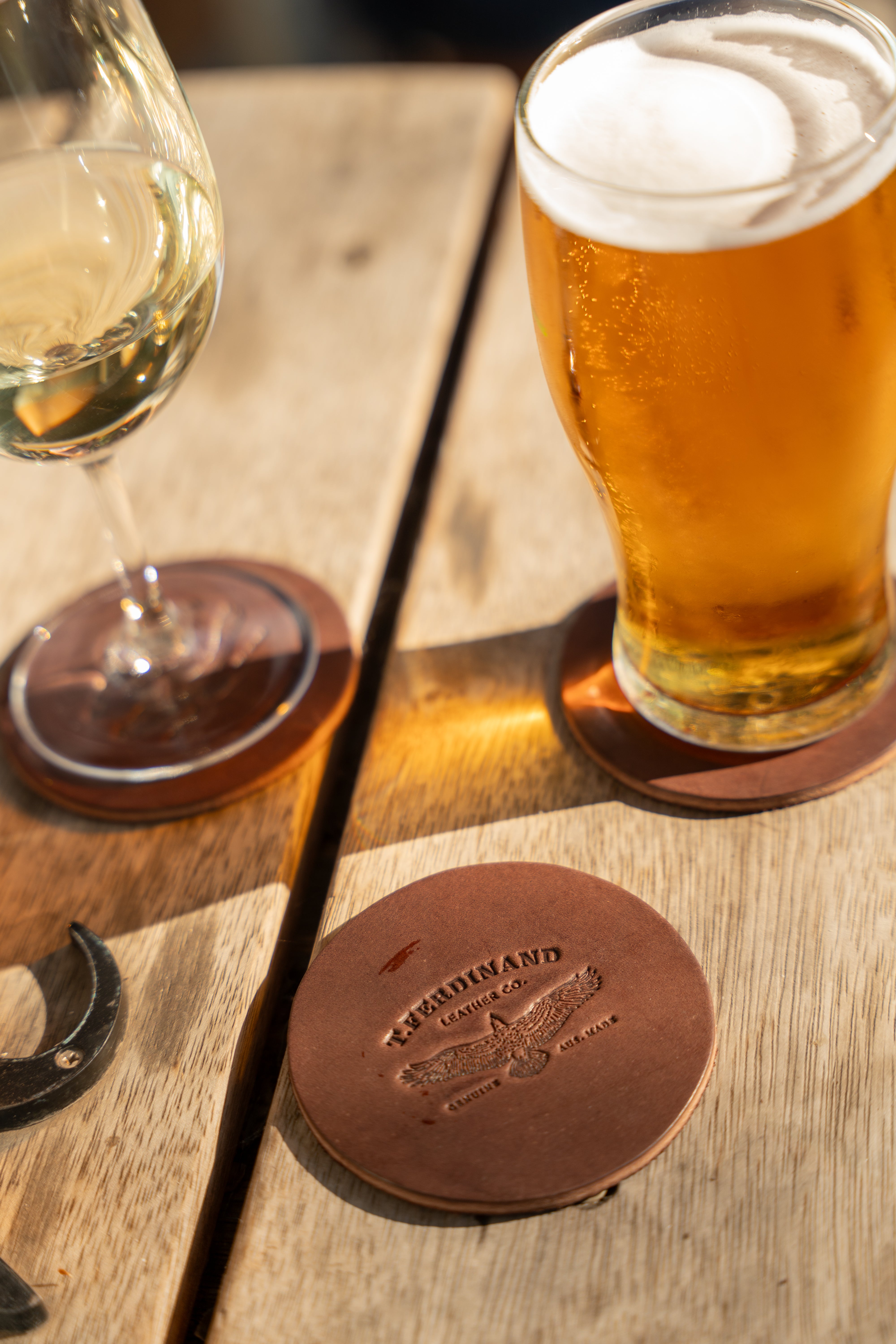 Leather Coasters SET OF 6