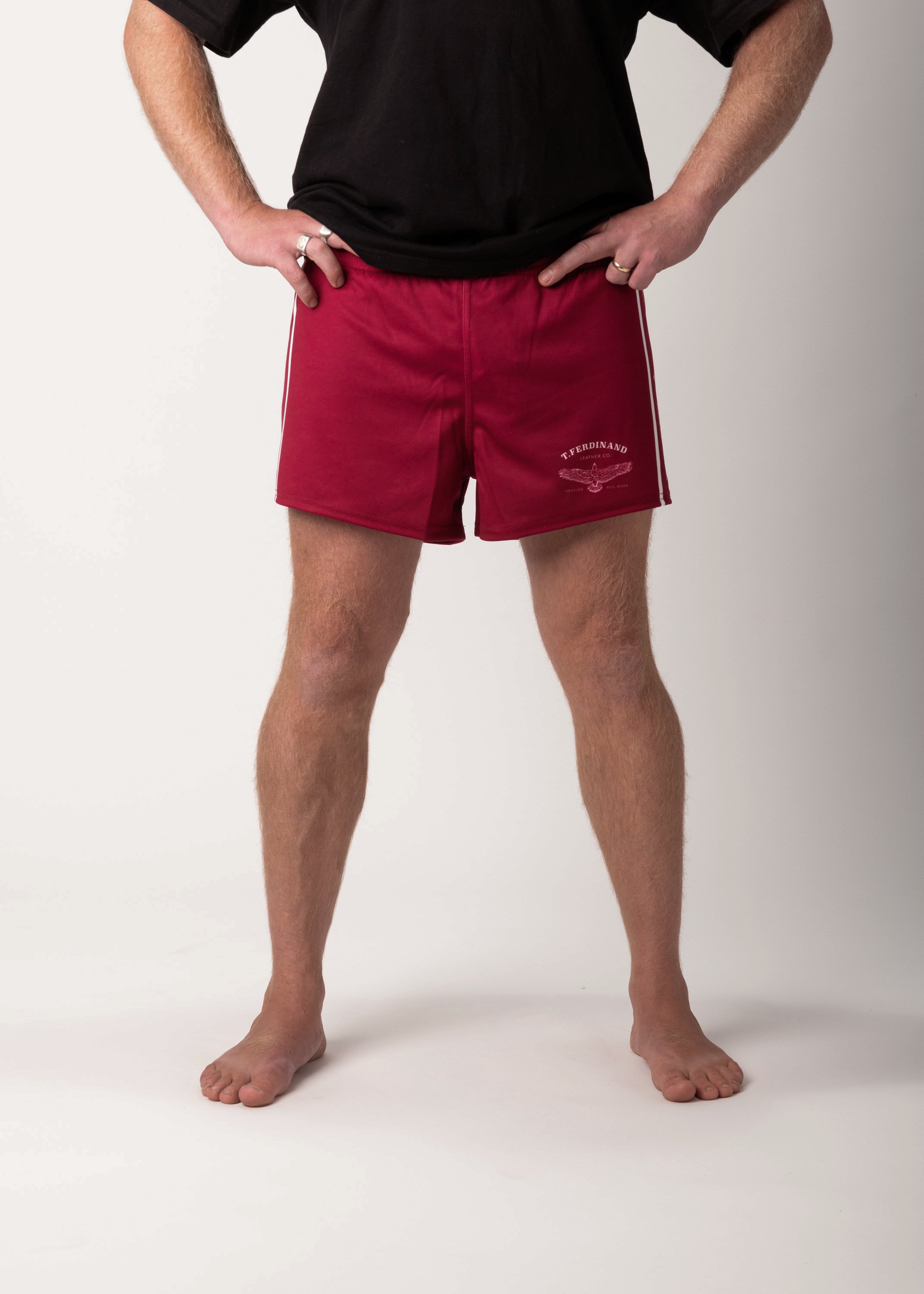 TF Rugby Shorts in Burgundy